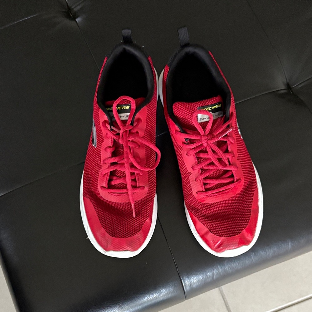 Skechers Red Athletic Shoes